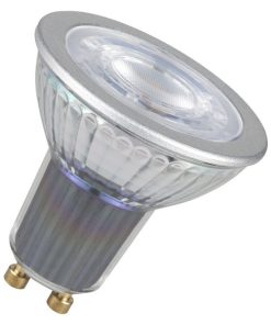 Osram® GU10 LED Leuchtmittel dimmbar, Strahler neutralweiß 4000K 9,6W = 100 Watt 750 Lumen Keramik Winkel 36º Länge 52 mm