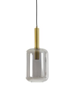 Goldfarbene Glas-Hängelampe Light & Living Lekar – Ø 22 cm