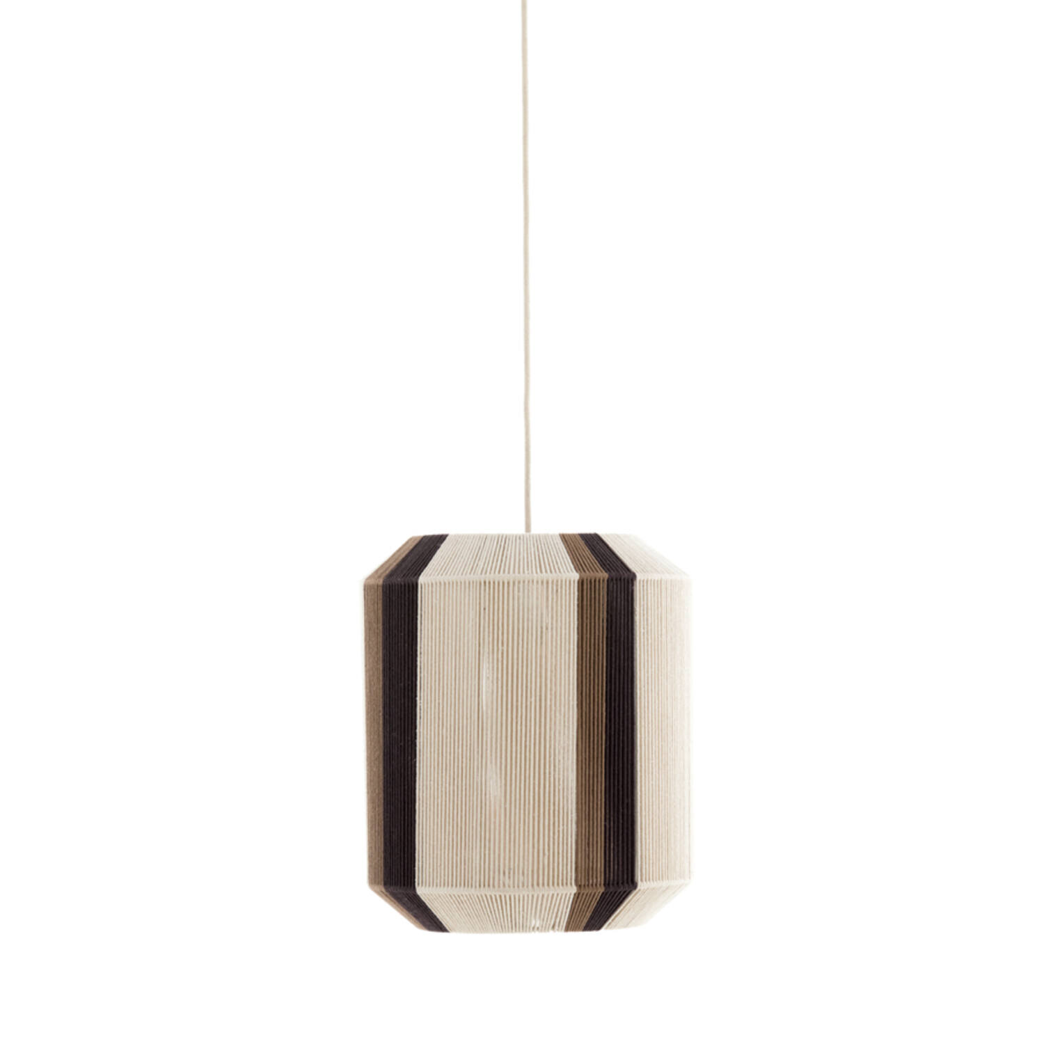 Hängelampe mit gestreiftem Stoff Light & Living Kozana – Ø 36 cm
