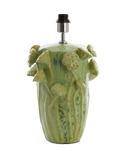 Grüner keramischer Lampenfuß Blumen Light & Living Lavci – H. 36,5 cm