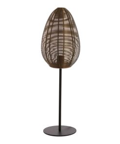 Retro schwarze Tischlampe mit Gold Light & Living Yaelle