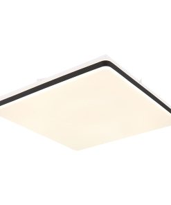 Weiß-schwarze moderne Deckenlampe Globo Ully